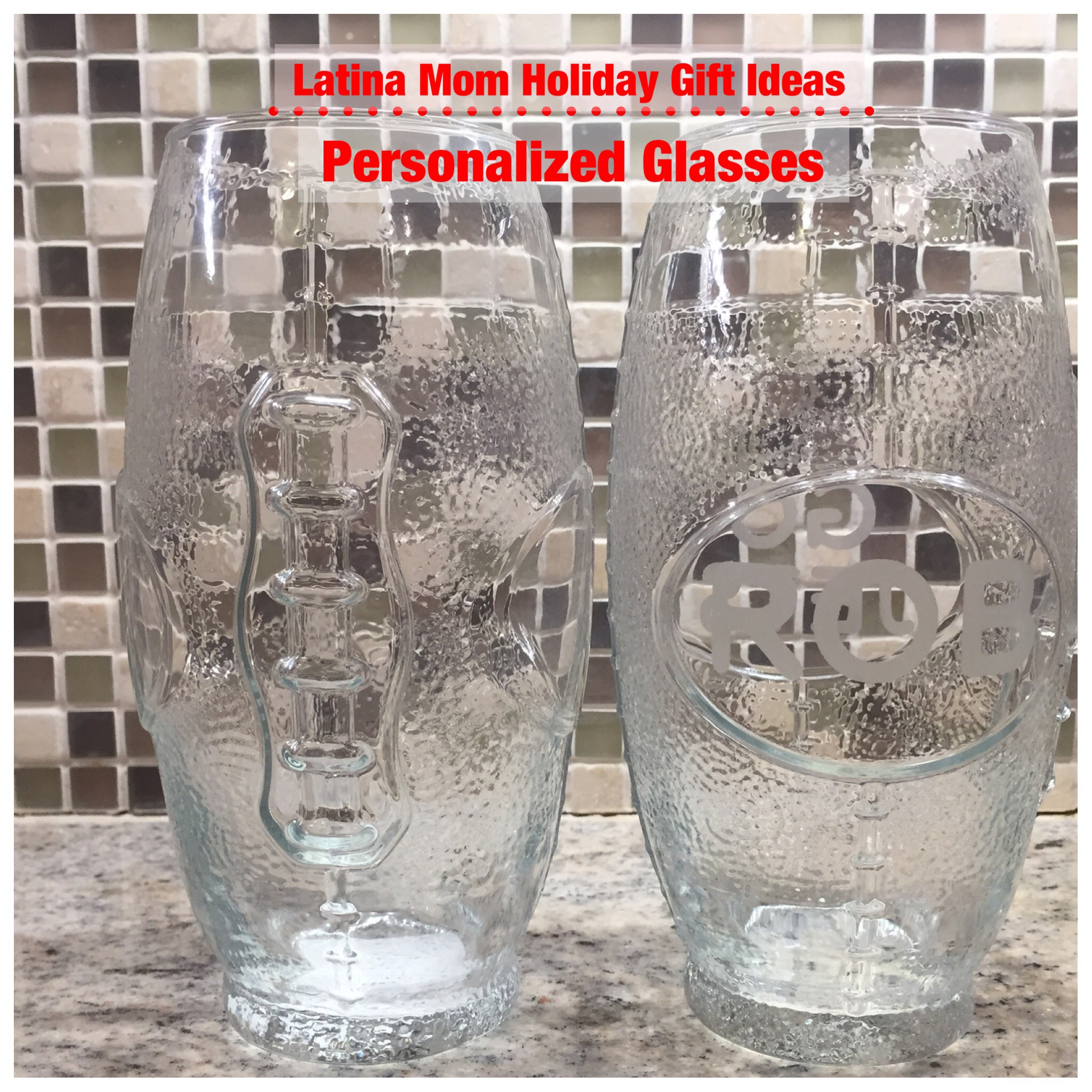 Etched Football Glasses